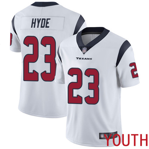 Houston Texans Limited White Youth Carlos Hyde Road Jersey NFL Football 23 Vapor Untouchable